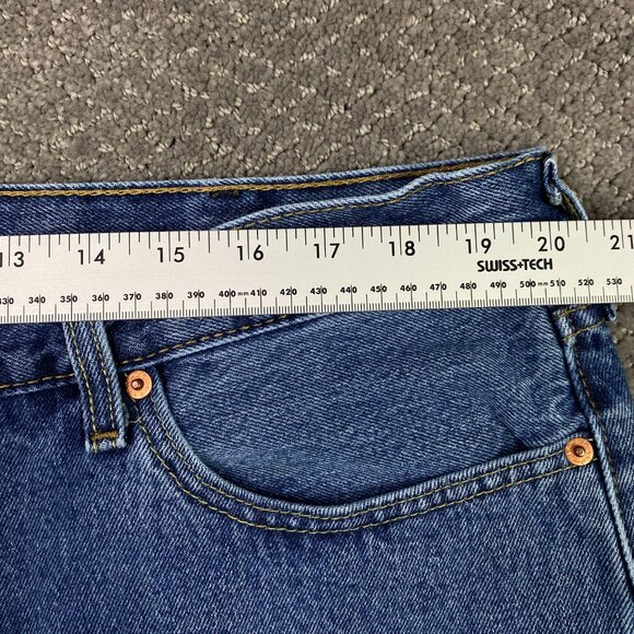Levi's 505 Regular Fit Straight Leg Jeans Men's 40 x 32 Blue Cotton - Picture 9 of 13